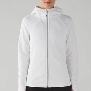 WORN ONCE Lululemon White Scuba Hoodie